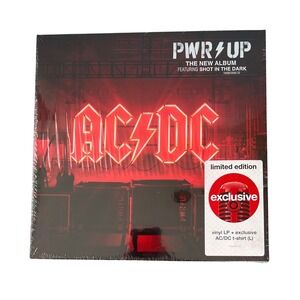AC/DC Power Up Vinyl LP Limited Edition Box Set w/ Exclusive T-Shirt Size L NEW
